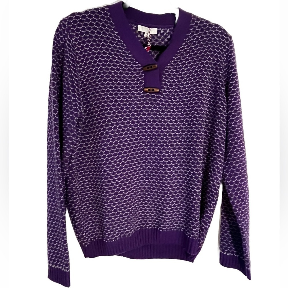 Une Ame Purple Pullover Sweater NWT Size XL